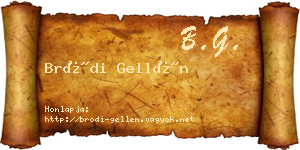 Bródi Gellén névjegykártya